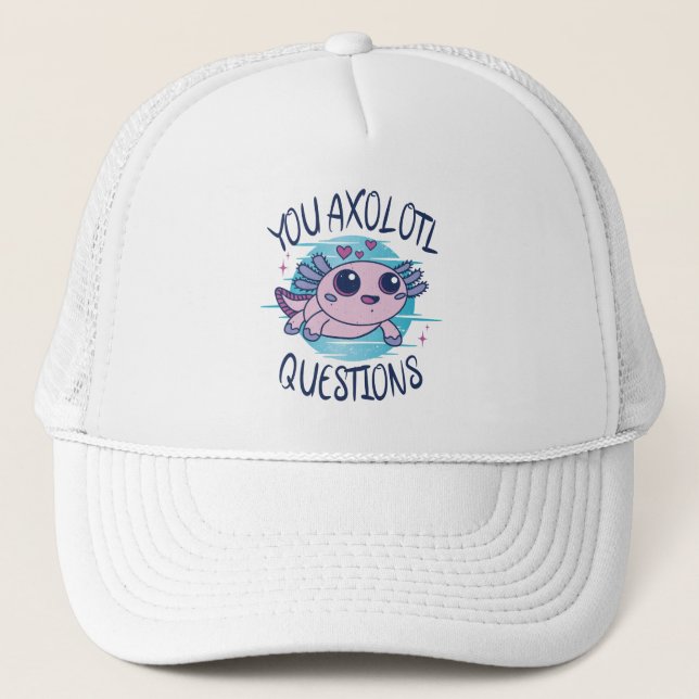 Gorra De Camionero Preguntas axolotl (Anverso)