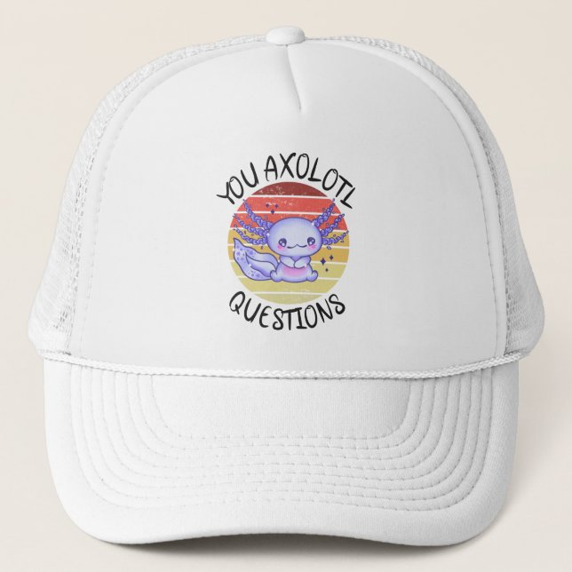 Gorra De Camionero Preguntas axolotl (Anverso)