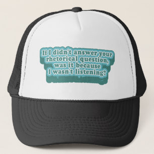 Gorra De Camionero Preguntas retóricas Gramática divertida