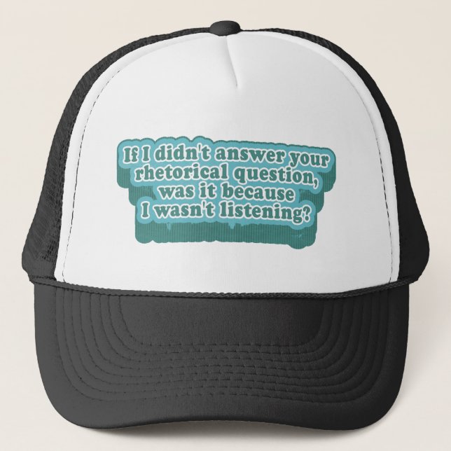 Gorra De Camionero Preguntas retóricas Gramática divertida (Anverso)