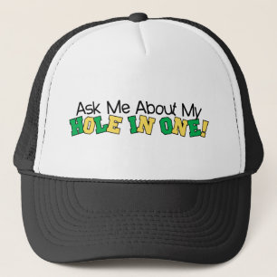 Gorra De Camionero Pregúnteme acerca de mi agujero en uno