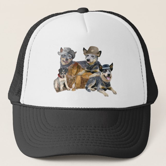 Gorra De Camionero Prendas de perro de ganado de Australia (Anverso)