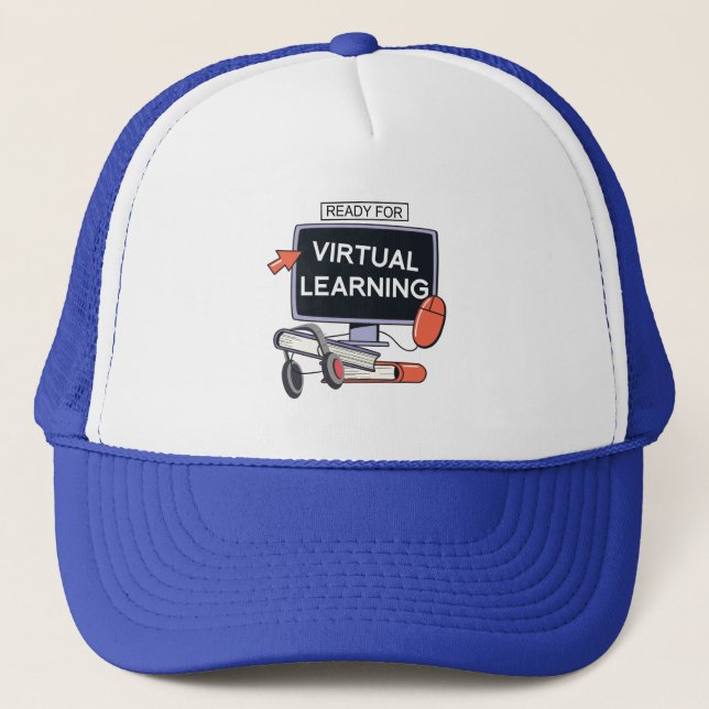 Gorra De Camionero Preparado para el aprendizaje virtual (Anverso)
