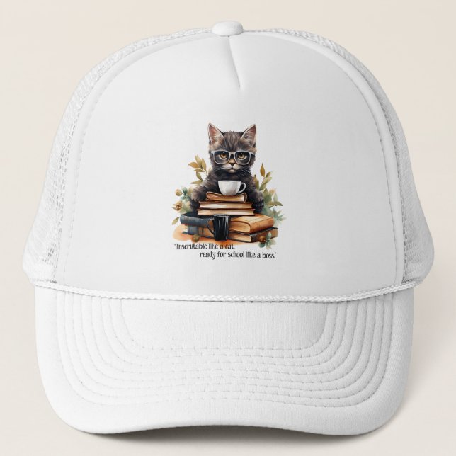 Gorra De Camionero Preparado Para La Escuela Como Un Jefe (Anverso)