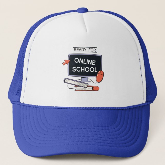 Gorra De Camionero Preparado para una escuela en línea (Anverso)