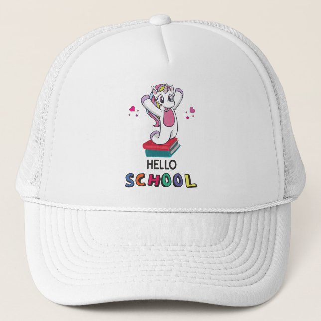 Gorra De Camionero Preparado para una escuela en línea (Anverso)