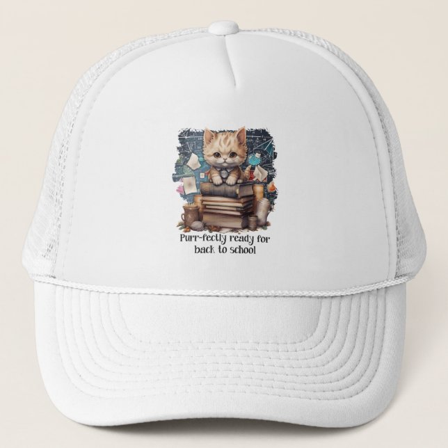 Gorra De Camionero Preparado Para Volver A La Escuela (Anverso)