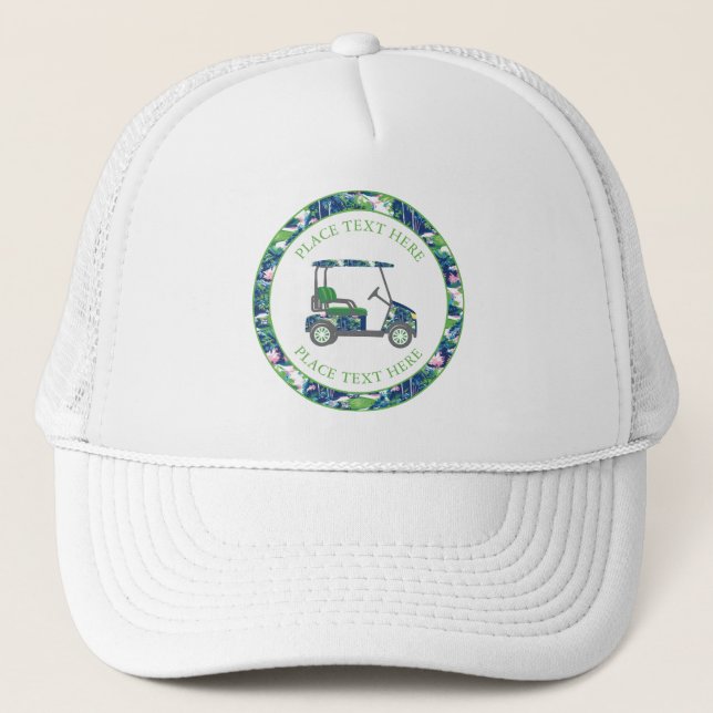 Gorra De Camionero Preppy Golf Print Golf Cart (Anverso)
