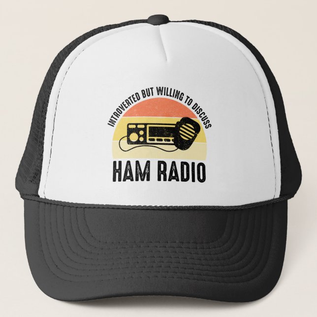 Gorra De Camionero Presentado, pero dispuesto a discutir sobre radio  (Anverso)