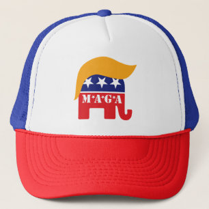 Gorra De Camionero President Trump 2020 GOP Elephant Hair MAGA