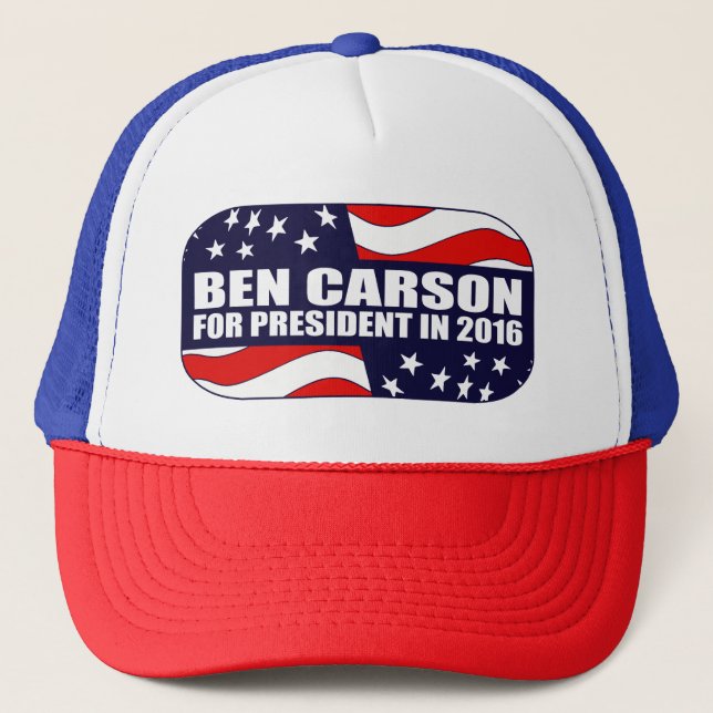 Gorra De Camionero Presidente 2016 de Ben Carson (Anverso)