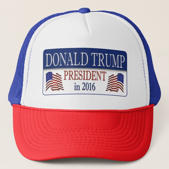 Gorra De Camionero Presidente de Donald Trump en 2016 (Anverso)