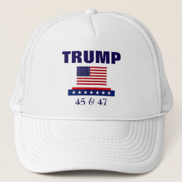 GORRA DE CAMIONERO PRESIDENTE TRUMP 45 Y 47