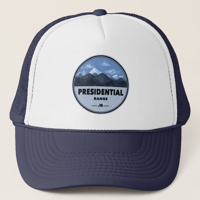 Gorra De Camionero Presidential Range New Hampshire Camping (Anverso)