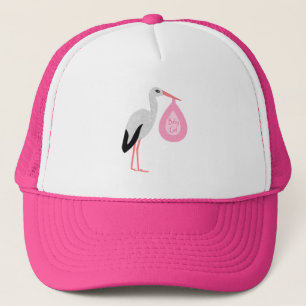 Gorra De Camionero Pretty Pink Baby Girl Stork