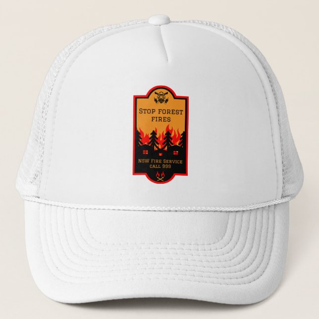 Gorra De Camionero Prevención de incendios forestales de Bush (Anverso)