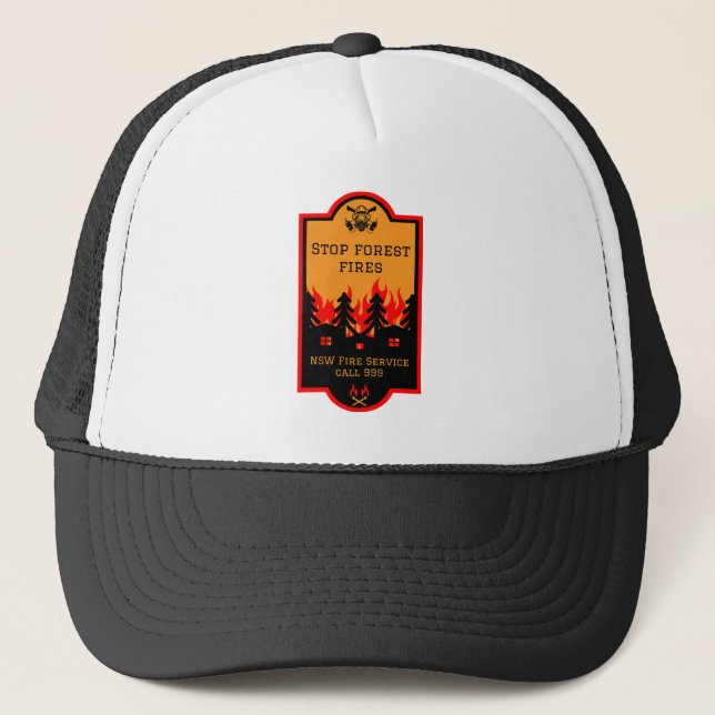 Gorra De Camionero Prevención de incendios forestales de Bush (Anverso)