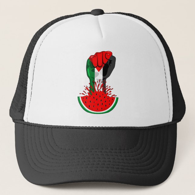 Gorra De Camionero Prima de resistencia palestina sobre la sandía (Anverso)