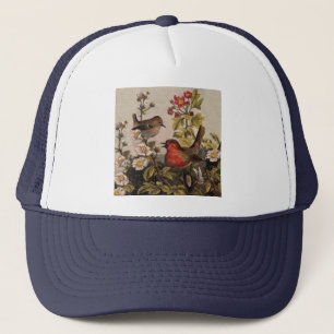 Gorra De Camionero Primavera Robin Birds Red Birds