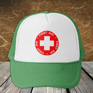 Gorra De Camionero Primeros auxilios - Médico (Cruz) - Ambulancia, Ay