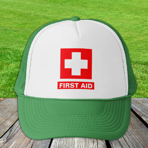 Gorra De Camionero Primeros auxilios - Médico (Cruz) - Ambulancia, Ay