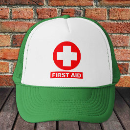 Gorra De Camionero Primeros auxilios - Médico (Cruz) - Ambulancia, Ay