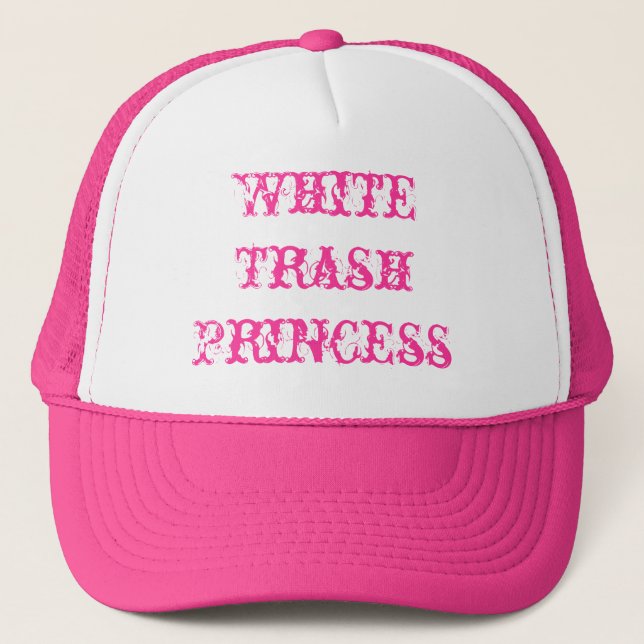 Gorra De Camionero Princesa de la basura blanca (Anverso)