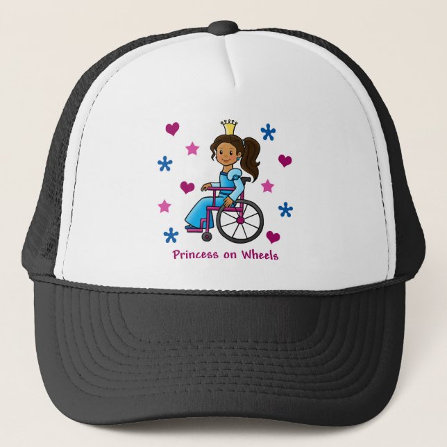 Gorra De Camionero Princesa de la silla de ruedas (Anverso)