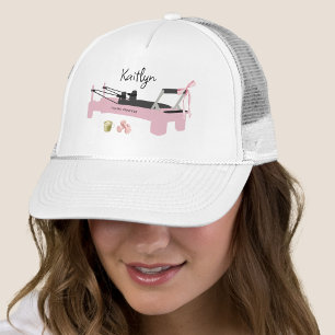 Gorra De Camionero Princesa de Pilates Rosa Reformer & Matcha