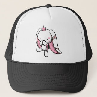 Gorra De Camionero Princesa del conejo del blanco de los corazones