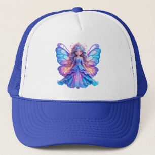 Gorra De Camionero Princesa Hada Mágica con Ala de Mariposa Brillante