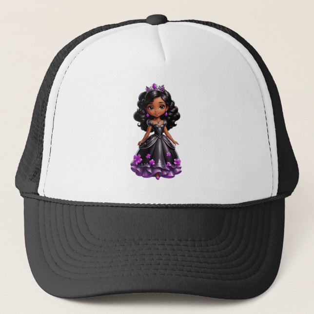 Gorra De Camionero Princesa negra (Anverso)