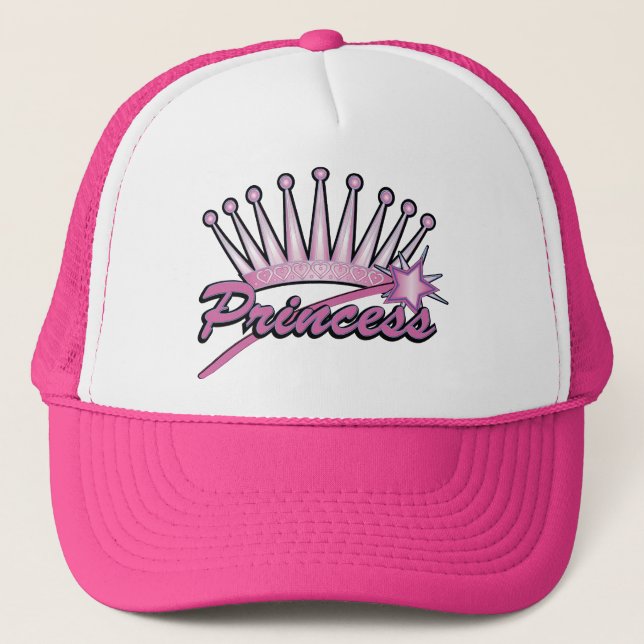 Gorra De Camionero Princesa rosada Crown (Anverso)