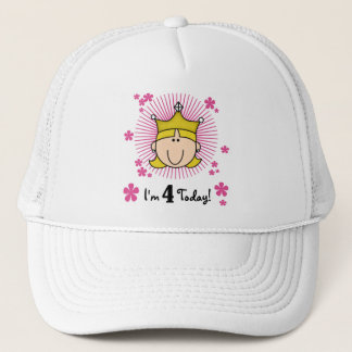 Gorra De Camionero Princesa Rubia 4 camisetas de cumpleaños y regalos