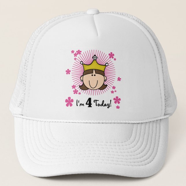 Gorra De Camionero Princesas 4.ª camiseta y regalo de cumpleaños (Anverso)