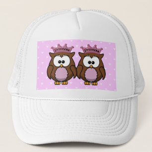 Gorra De Camionero princesas de búho gemelos