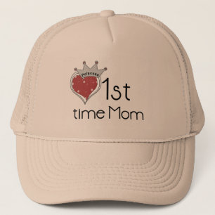 Gorra De Camionero Princess Heart Primera vez que mamá camisetas y re