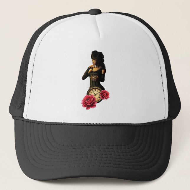 Gorra De Camionero Princess of the Clocks – Keeper of Moonlit Hours.  (Anverso)