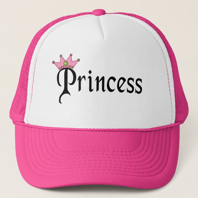 Gorra De Camionero Princess Text con corona (Anverso)