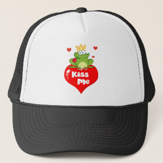 Gorra De Camionero Príncipe On A Red Heart de la rana