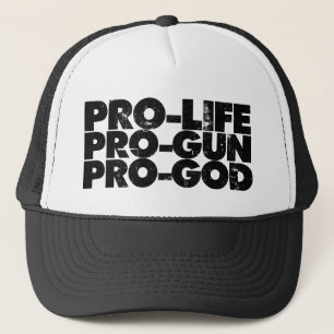 Gorra De Camionero Pro-life Pro-gun Pro-dios