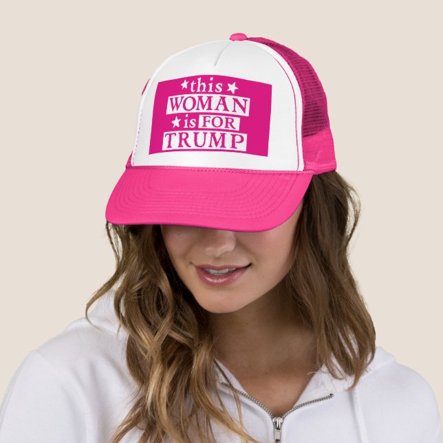Gorra De Camionero pro Trump - esta mujer es para Trump (In situ)