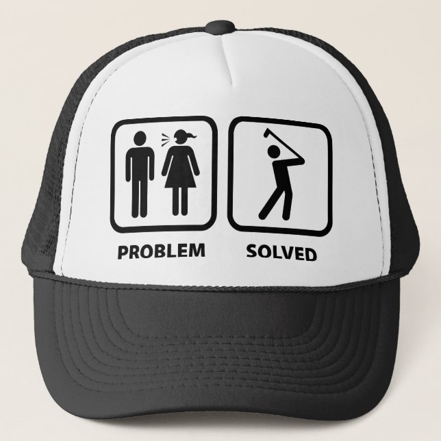 Gorra De Camionero Problema Resuelto al Golf (Anverso)
