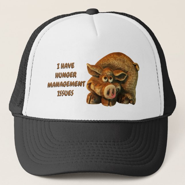 Gorra De Camionero Problemas de gestión sonrientes lindos del hambre (Anverso)