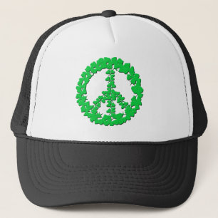 Gorra De Camionero Productos del signo de la paz del trébol