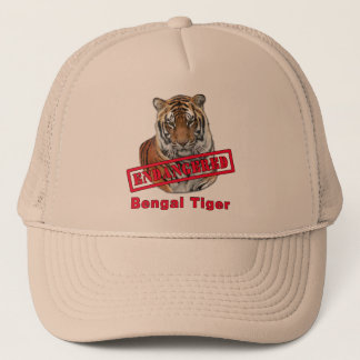 Gorra De Camionero Productos en peligro del tigre de Bengala