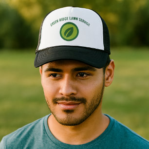 Gorra De Camionero Profesional de cuidado de césped negro y verde