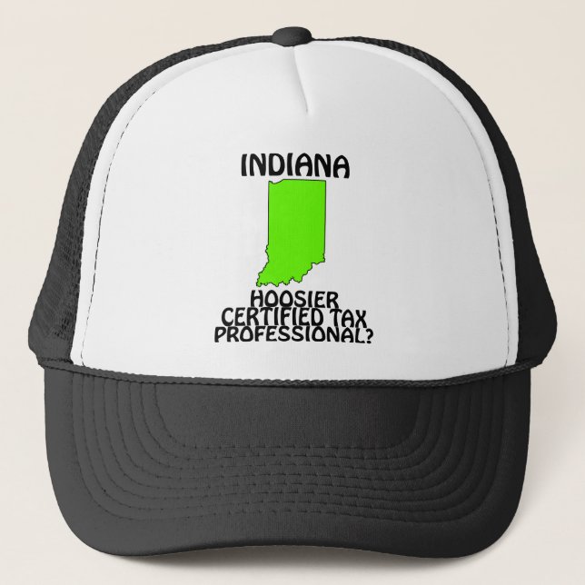 Gorra De Camionero ¿Profesional fiscal certificado Hoosier de Indiana (Anverso)