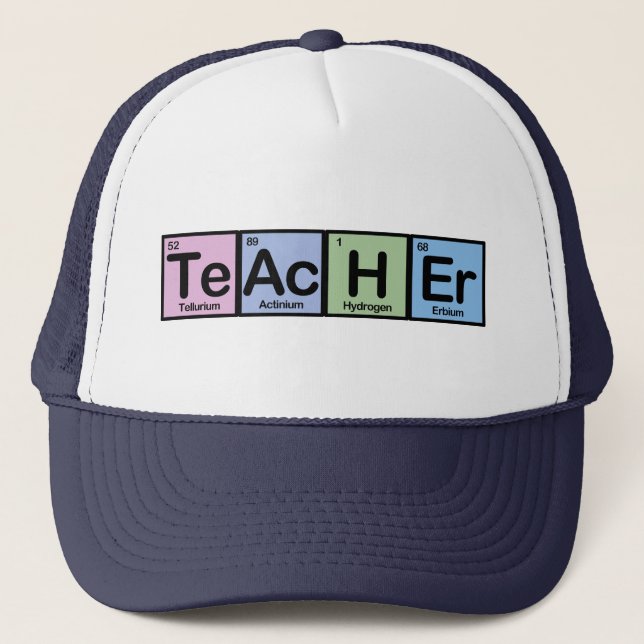 Gorra De Camionero Profesor hecho de elementos (Anverso)