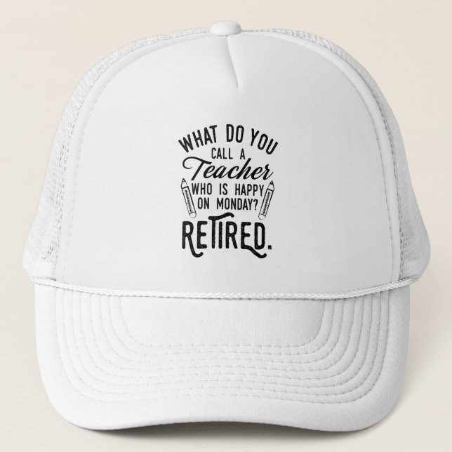 Gorra De Camionero Profesor retirado Jefe de retiro escolar (Anverso)